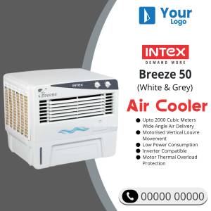 Intex Breeze 50 White & Grey Air Cooler with features listed