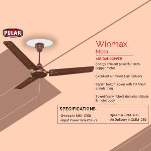 Polar Winmax Meta Copper Ceiling Fan Creative Design For Twitter