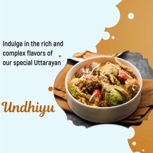 Close-up of a bowl of Undhiyu, a traditional Gujarati mixed vegetable casserole.