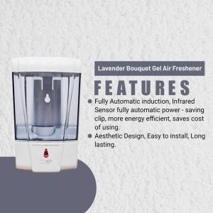 White automatic air freshener dispenser with lavender scent