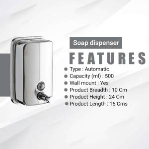 Automatic Soap Dispenser Features Poster For WhatsApp