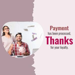 Couple celebrating successful payment with a piggy bank and falling money.