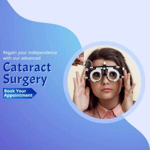 Woman undergoing eye examination for cataract surgery