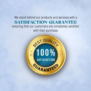 Image of a gold badge with '100% Satisfaction Guaranteed' text.