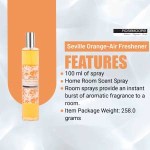 Seville Orange Air Freshener product shot with features listed