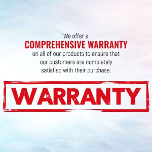 Image displaying a warranty guarantee with a red stamp and text.
