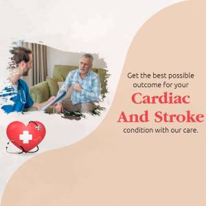 Doctor checking a patient's health with a stethoscope and heart graphic