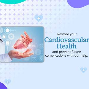 Image depicting a doctor presenting a holographic heart, promoting cardiovascular health.
