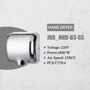 JKR Hand Dryer - Model HND-B3-SS Design For Instagram