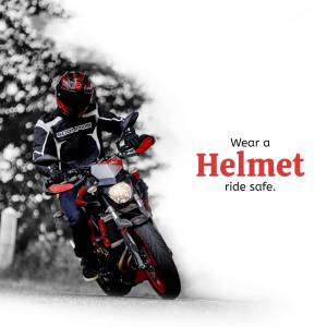 Motorcycle Safety: Wear A Helmet Advertisement For X