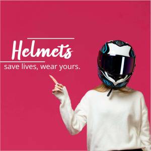 Helmets Save Lives - Wear Yours Promotional Banner For Facebook