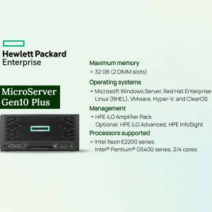 HP MicroServer Gen10 Plus server in a rack
