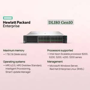 Hewlett Packard Enterprise DL180 Gen10 server in a data center