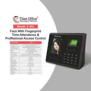 Time Office Model-Z 203 Face Recognition Time Attendance System with Fingerprint Scanner