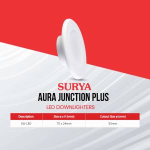 Surya Aura Junction Plus LED Downlighters Marketing Image For Facebook