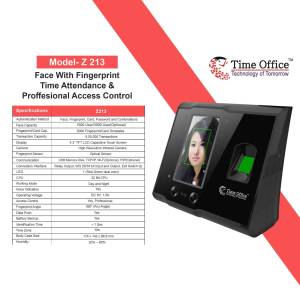 Time Office Model-Z 213 Face and Fingerprint Time Attendance & Professional Access Control Device