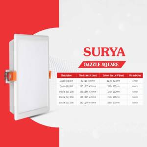 Surya Dazzle Square LED Panel Light Banner For Threads