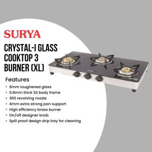 Surya Crystal-I Cooktop 3 Burner (XL) Template For X