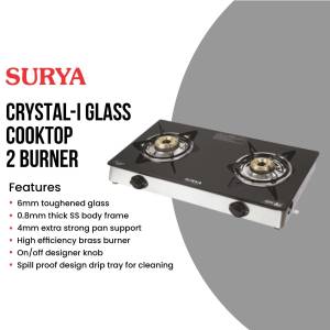 Surya Crystal-I Glass Cooktop - 2 Burner Image For Facebook