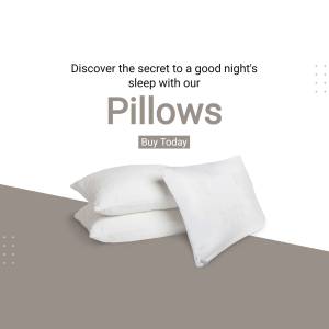 Stack of white pillows with text promoting good sleep