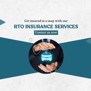 Image depicting hands protecting a car with RTO insurance services promotion.