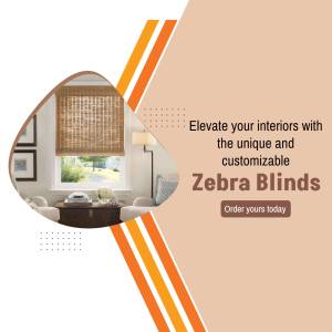 Interior view with Zebra Blinds