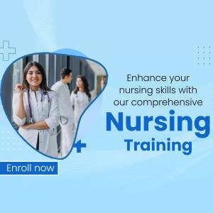 Image of a nurse promoting a nursing training program