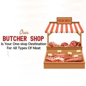 Fresh Meat Butcher Shop Creative Design For X