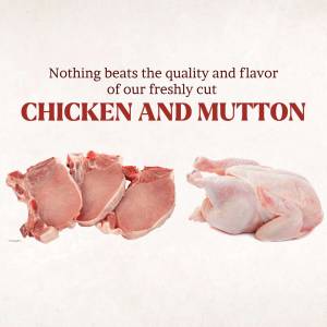 Freshly Cut Chicken And Mutton Poster For X
