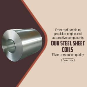 Our Steel Sheet Coils Business Poster For Telegram