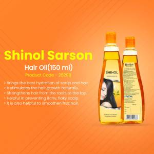 Shinol Sarsons Hair Oil bottle with product details