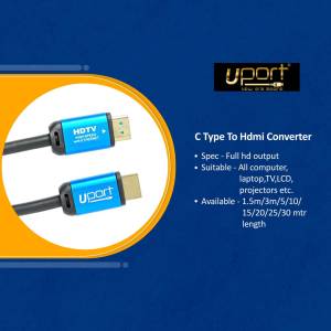 Uport C Type to HDMI Converter cable and connector