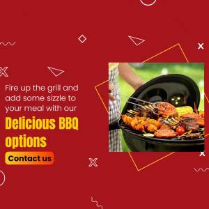 Delicious BBQ Grill Banner For Instagram