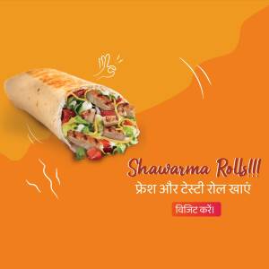 Delicious Shawarma Rolls Advertisement For Telegram