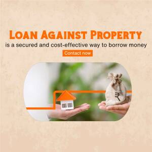 Image depicting a loan against property with hands exchanging money and a house model.