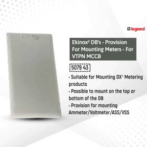 White electrical panel for mounting meters