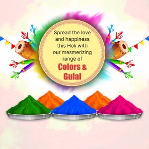 Holi Colors And Happiness Design For WhatsApp