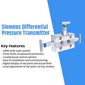 Siemens Differential Pressure Transmitter with key features listed