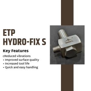 Close-up of the ETP Hydro-Fix S component with text highlighting key features.