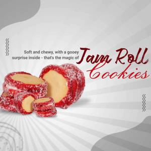 Close-up of Java Roll Cookies with a gooey filling