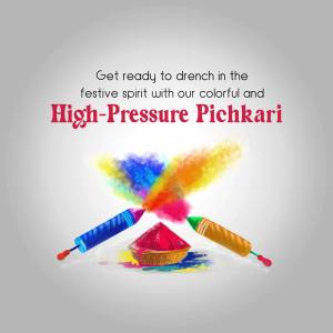 Colorful Holi Pichkari with powder and water guns