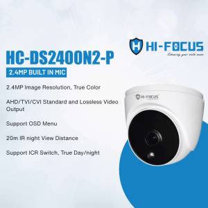 Hi-Focus HC-DS2400N2-P 2.4MP Dome Security Camera with Built-in Microphone