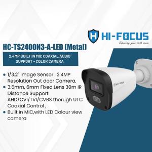 Hi-Focus HC-TS2400N3-A-LED 2.4MP Built-in Mic Coaxial Audio Color Camera