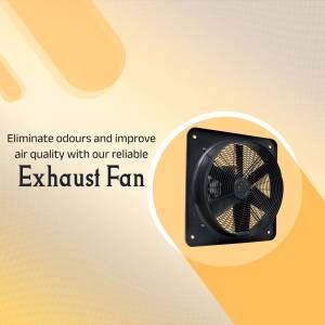 Black exhaust fan against a peach and cream background