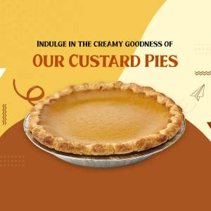 Our Creamy Custard Pies Template For WhatsApp