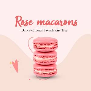Rose Macarons Delight Graphic For WhatsApp