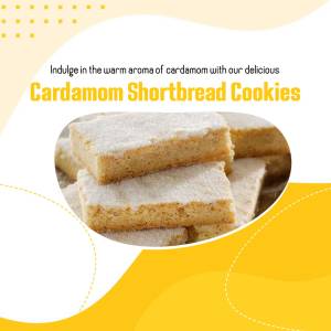 Cardamom Shortbread Cookies Marketing Image For WhatsApp