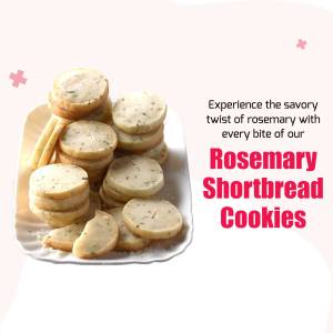 Rosemary Shortbread Cookies Social Media Post For Instagram