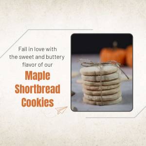 Maple Shortbread Cookies - Fall Flavor Business Poster For X