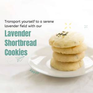 Lavender Shortbread Cookies Social Media Post For X